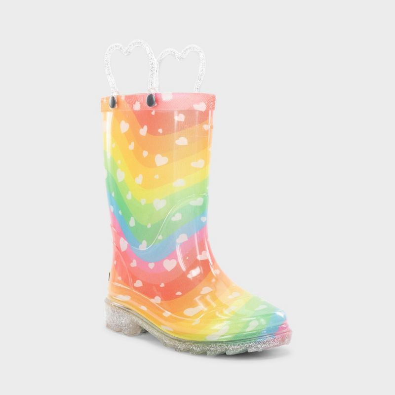 Western Chief Toddler Girls' Heart Waves Rain Boots