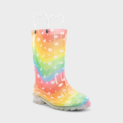 Western Chief Toddler Girls' Heart Waves Rain Boots