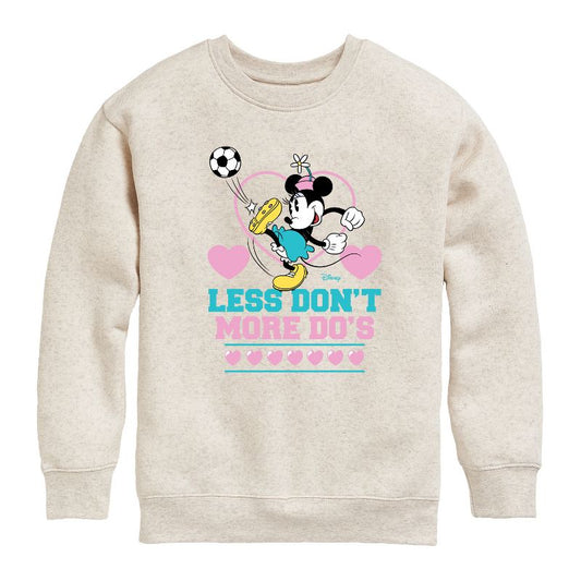 Boys' - Disney - Less Dont More Dos Soccer Graphic Long Sleeve Fleece Sweatshirt