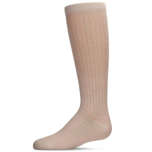 Memoi Girls' Chain Stitch Knee High Socks