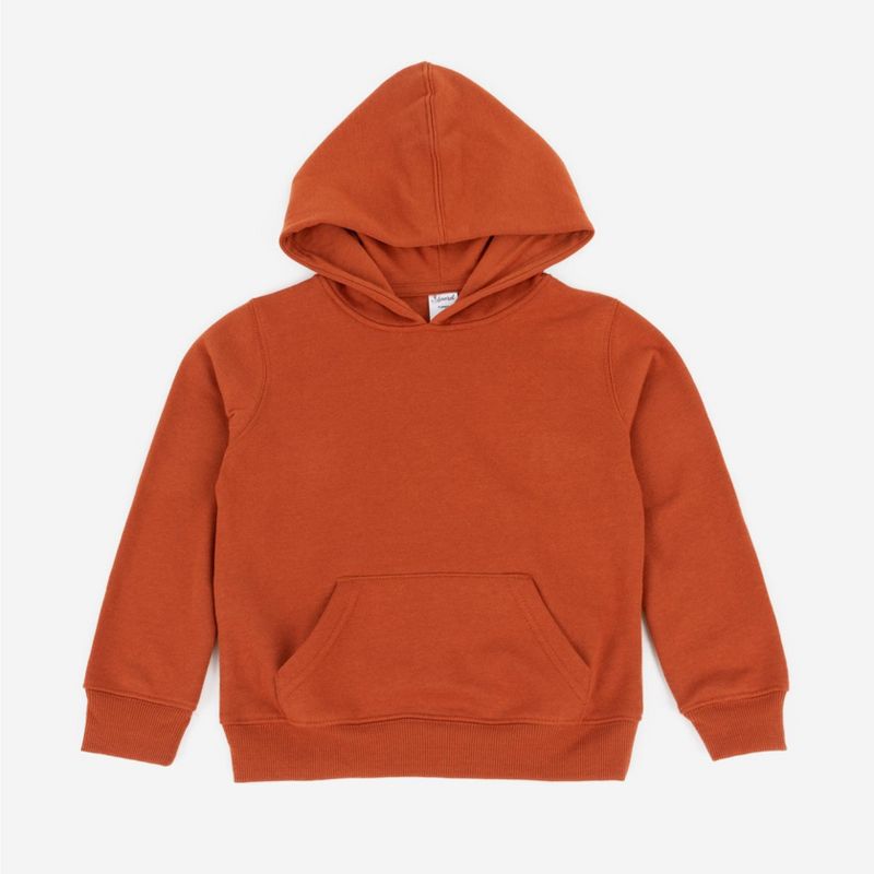 Leveret Kids Hooded Sweatshirt - Kids Hoodie Pullover Sweatshirt- With Kangaroo Pocket  - Boho Solid Color