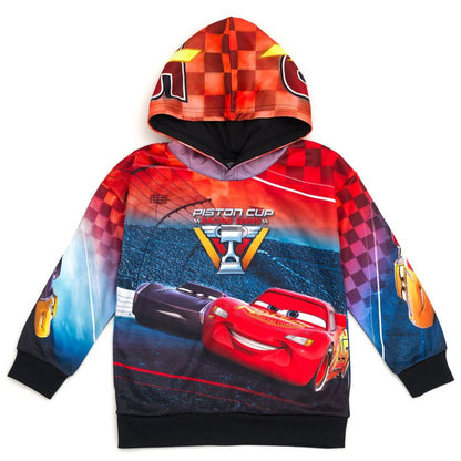 Disney Pixar Cars Lightning McQueen Fleece Pullover Hoodie Toddler to Big Kid