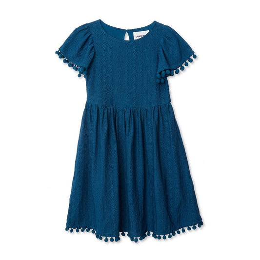 Lands' End Kids Lace Short Sleeve Dress