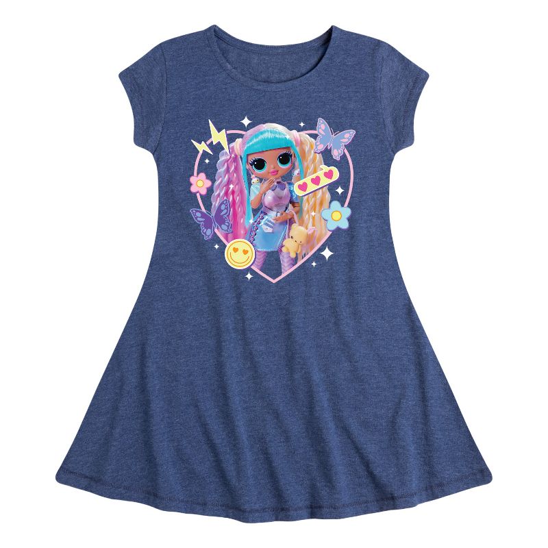 Girls' - LOL Surprise! - Candylicious, Butterflies, & Hearts Fit & Flair Cap Sleeve Dress
