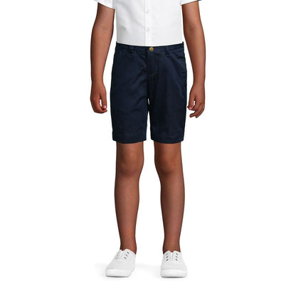 Lands' End Little Kids Slim Plain Front Blend Chino Shorts