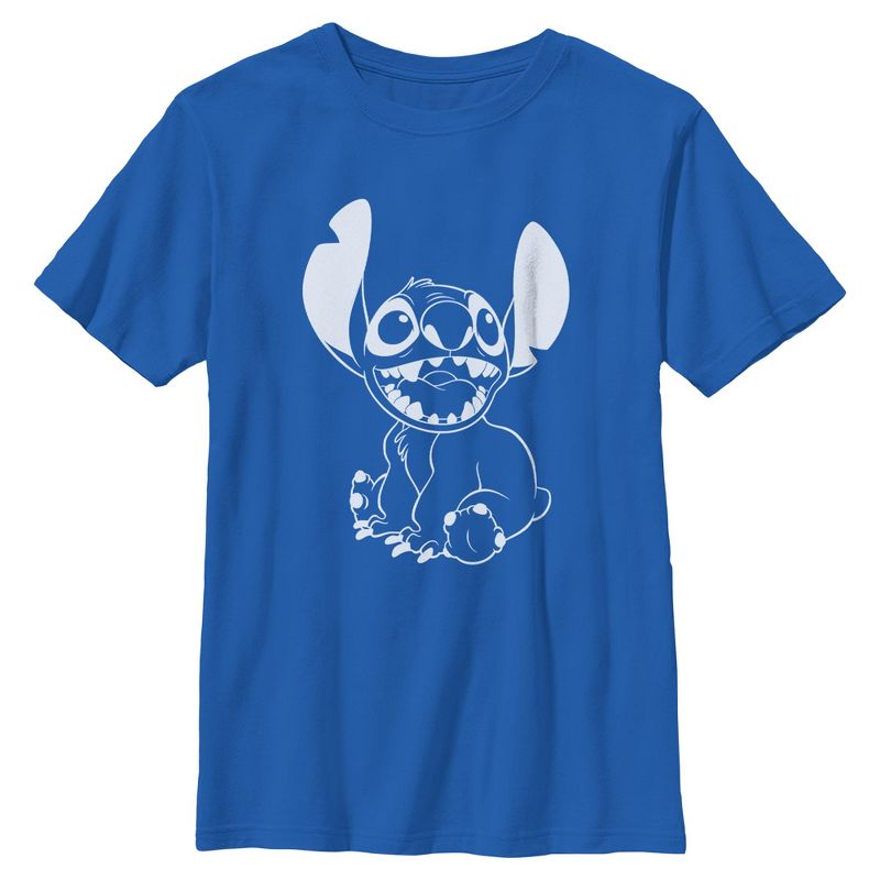Boy's Lilo & Stitch Black and White Stitch T-Shirt