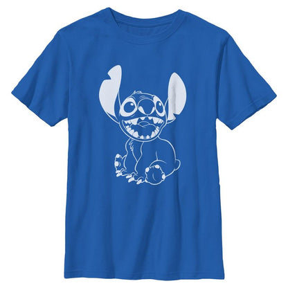 Boy's Lilo & Stitch Black and White Stitch T-Shirt