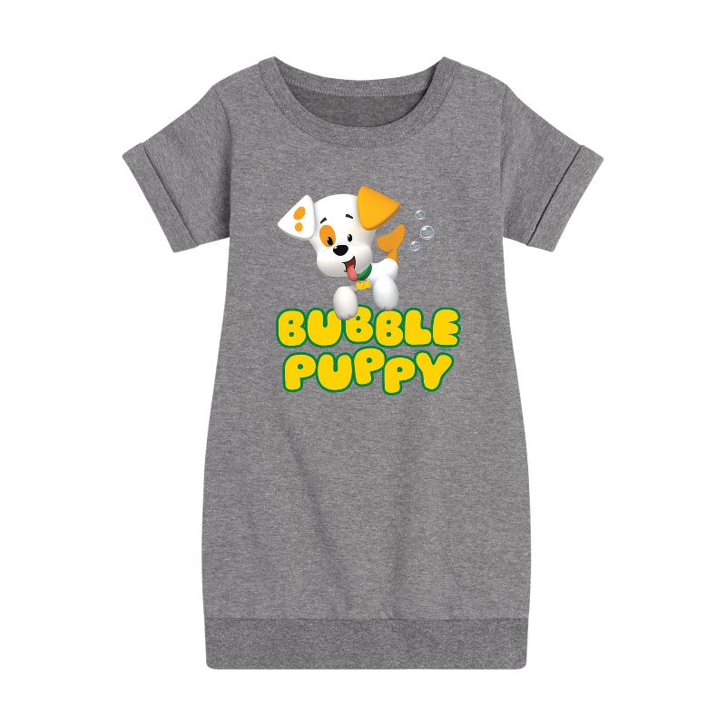 Girls' - Bubble Guppies - Bubble Puppy Graphic Short Sleeve Fleece Dress