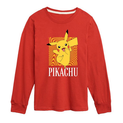 تي شيرت جرافيكي بأكمام طويلة بتصميم بيكاتشو المنوم للأولاد - بوكيمون