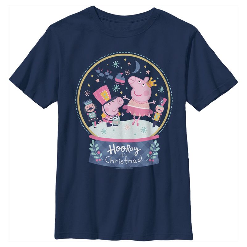 تي شيرت بيبّا بيغ هوراي إت كريسماس للأولاد