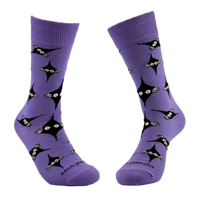 Peeking Eyes Socks from the Socks Panda - Medium Purple from the Sock Panda (Women's or Tweens Sizes) - Great for Halloween