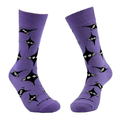 Peeking Eyes Socks from the Socks Panda - Medium Purple from the Sock Panda (Women's or Tweens Sizes) - Great for Halloween
