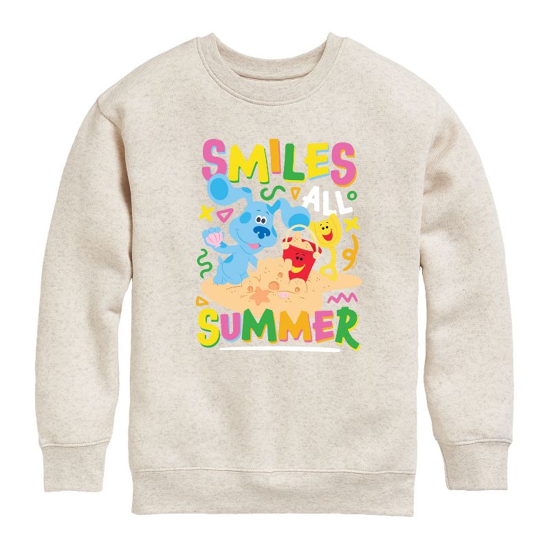 Boys' - Blue's Clues & You! - Smiles All Summer Graphic Long Sleeve Fleece Sweatshirt