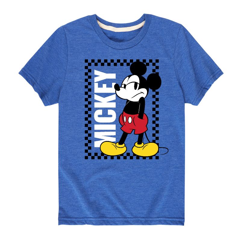 Boys' - Disney - Mickey Checker Frame Short Sleeve Graphic T-Shirt