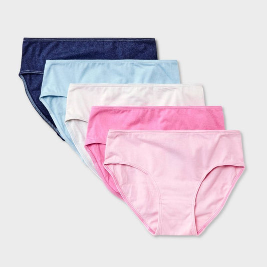 Girls' 5pk Underwear Briefs - Dealworthy™ Blue/Pink