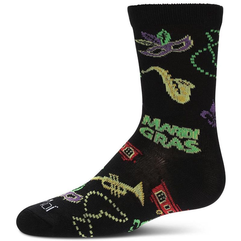Memoi Girl' Musical Notes Bamboo Crew Socks