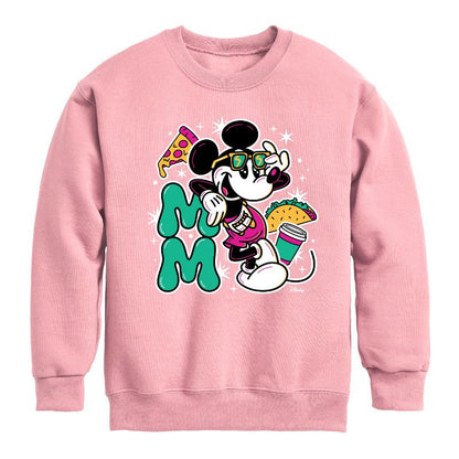 Boys' - Disney - Mickey Mouse Sunglasses Graphic Long Sleeve Fleece Sweatshirt