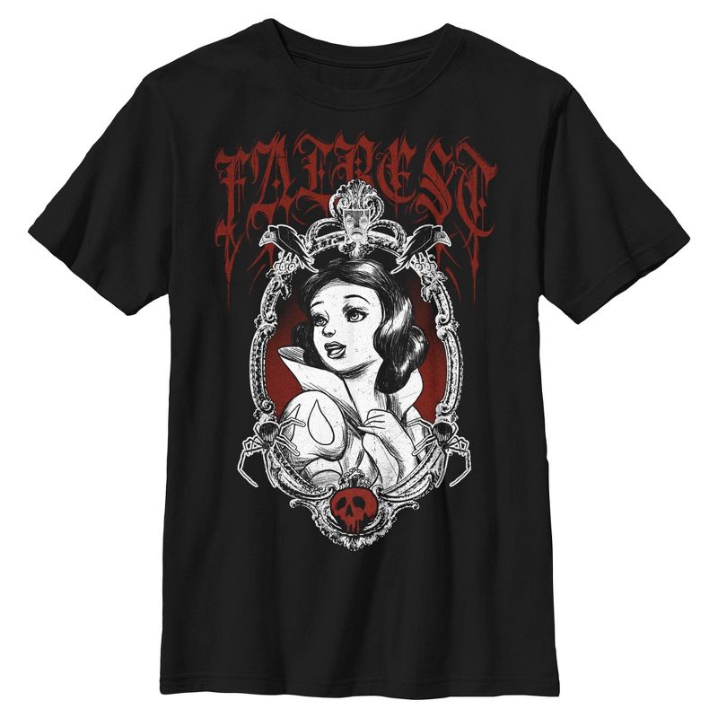 Boys Snow White and the Seven Dwarfs Fairest Goth T Shirt