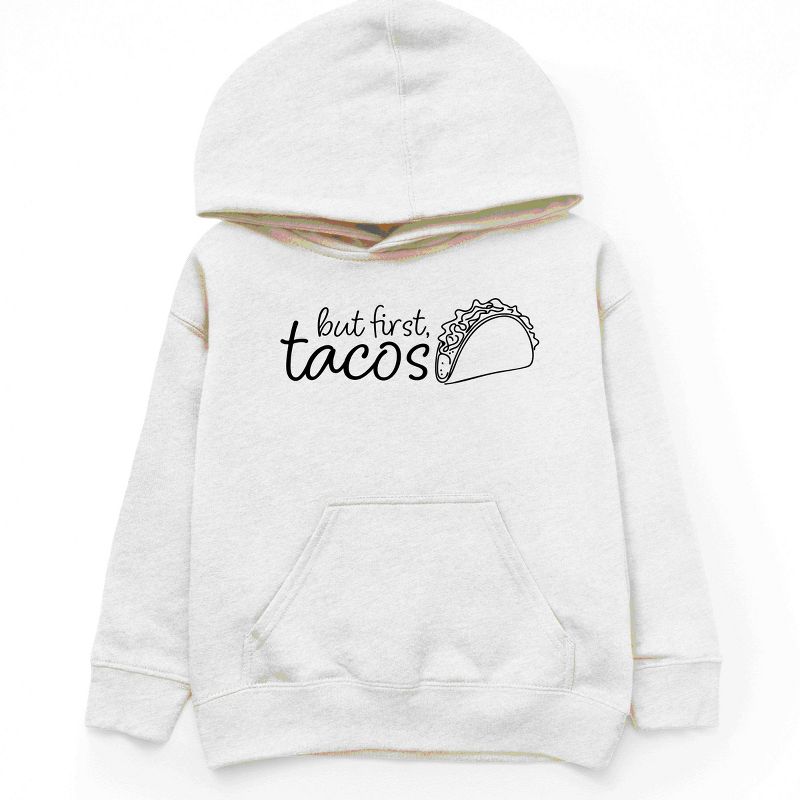 The Juniper Shop But First, Tacos Outline Youth Hoodie