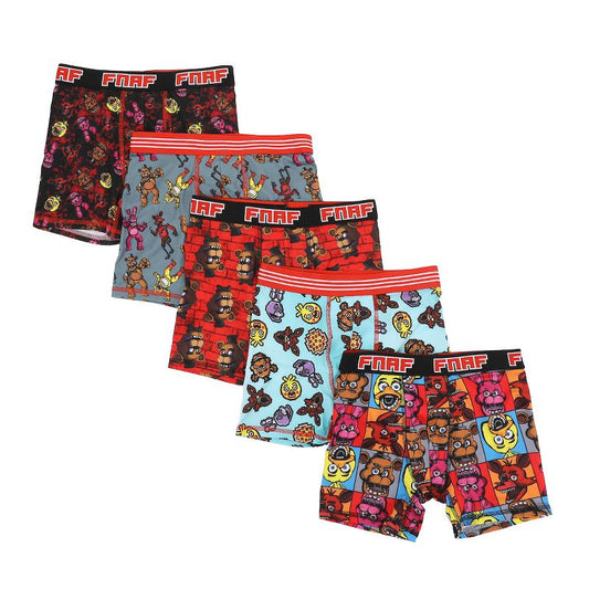 Five Nights at Freddy's 5-Pack of Boys' Character Boxer Briefs