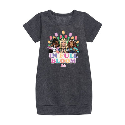 فستان باربي - عيد الفصح الجرافيكي - بأكمام قصيرة - للبنات