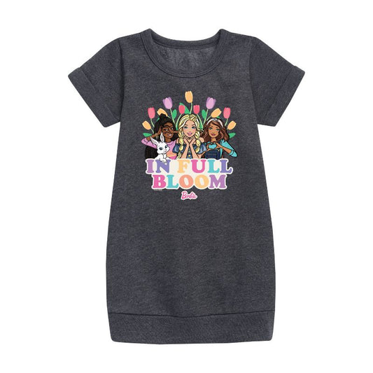 فستان باربي - عيد الفصح الجرافيكي - بأكمام قصيرة - للبنات