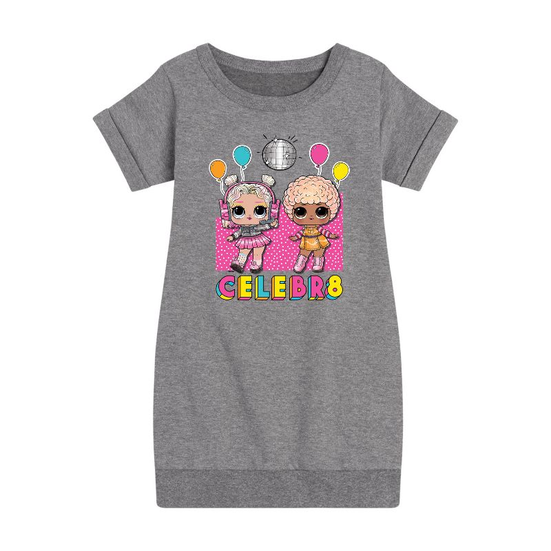 Girls' - LOL Surprise! - Celebr8 Graphic Short Sleeve Fleece Dress