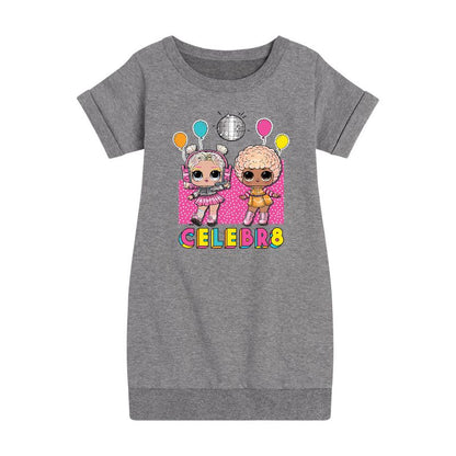 Girls' - LOL Surprise! - Celebr8 Graphic Short Sleeve Fleece Dress