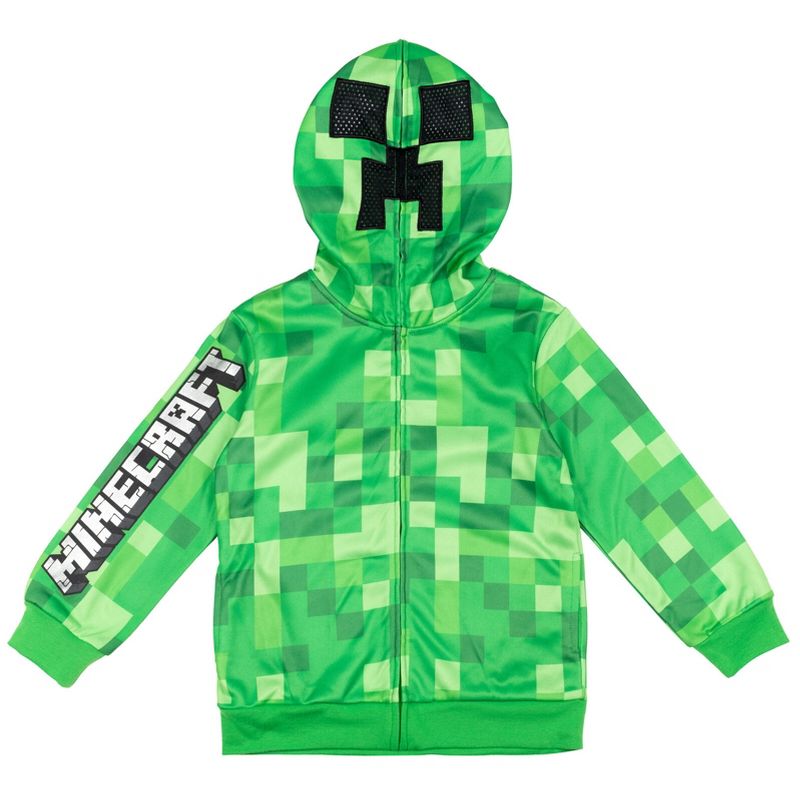Minecraft Fleece Zip Up Hoodie Little Kid to Big Kid
