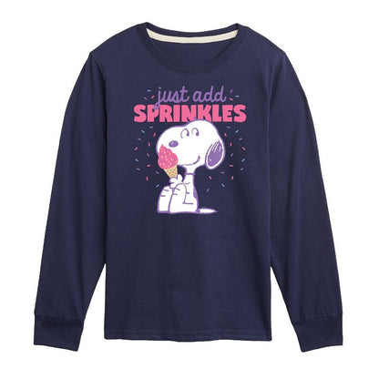 تي شيرت جرافيكي بأكمام طويلة مطبوع عليه "Peanuts" للأولاد - Just Add Sprinkles