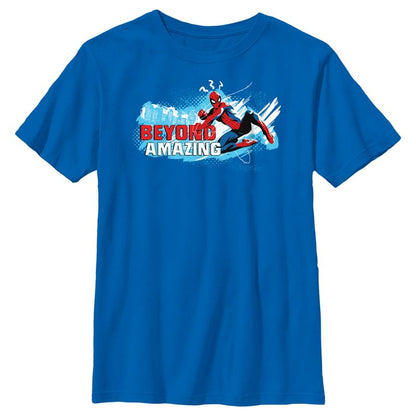 Boy's Spider-Man: Beyond Amazing Swing Pose T-Shirt