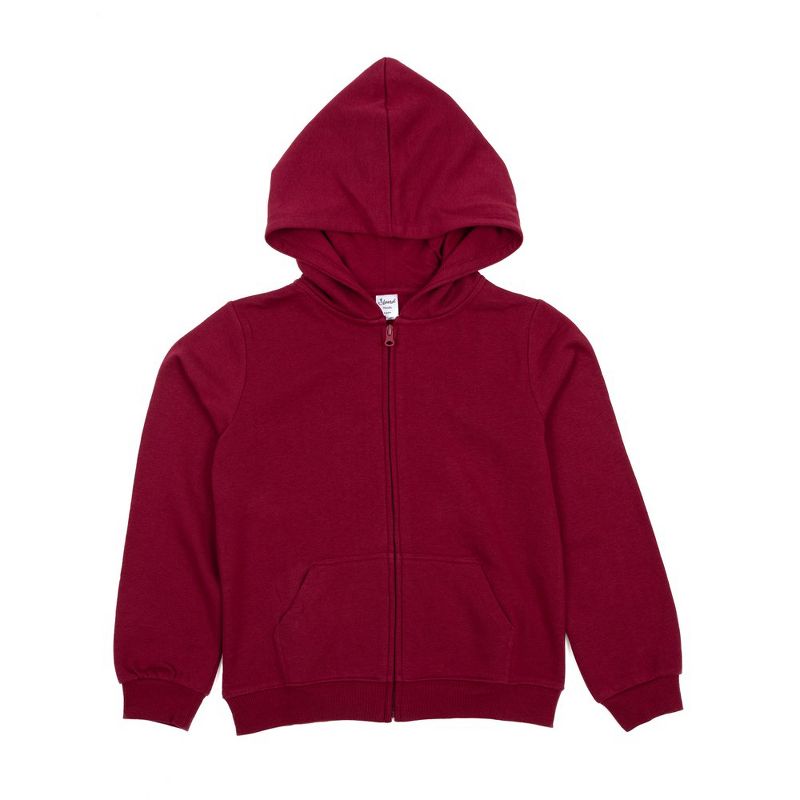 Leveret Kids Zipper Classic Solid Color Sweat Hoodie