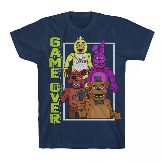 Seven Times Six Five Nights At Freddy's T-Shirt Boy's Game Over Short Sleeve Graphic Tee Blue