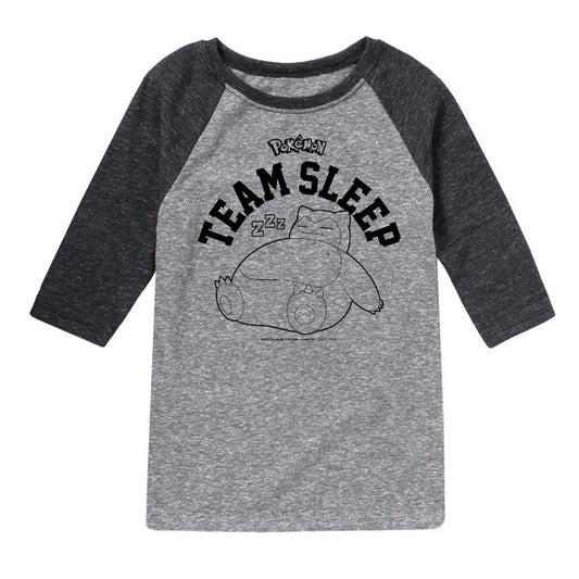 Boys' - Pokémon - Snorlax Team Sleep Raglan Graphic T-Shirt