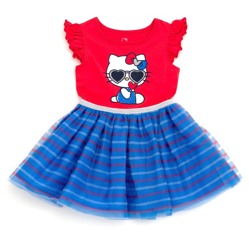 Hello Kitty Girls Tulle Dress Little Kid to Big Kid Sizes (2T - 14-16)