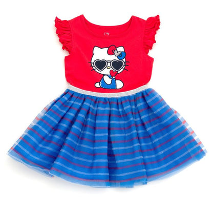 Hello Kitty Girls Tulle Dress Little Kid to Big Kid Sizes (2T - 14-16)