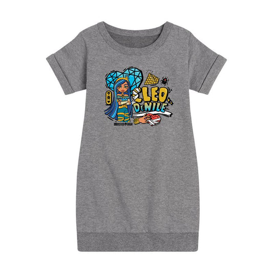 Girls' - Mattel - Cleo De Nile Mummy Barb Graphic Short Sleeve Fleece Dress