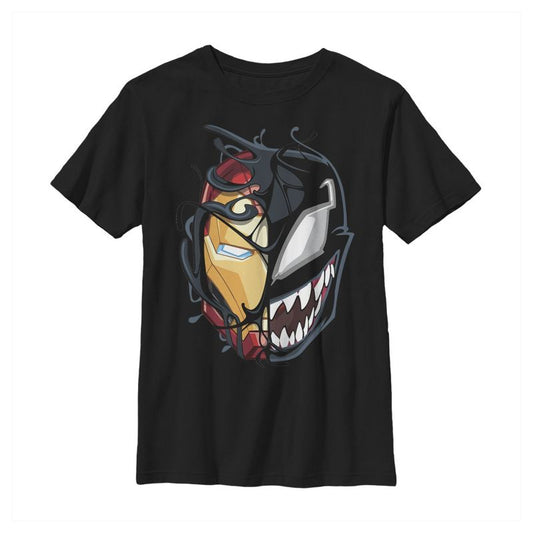 Boy's Marvel Iron Man Venom Mask Split T-Shirt