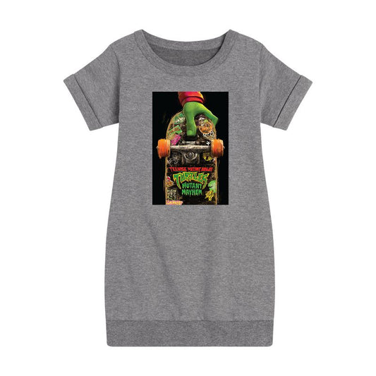 Girls' - Teenage Mutant Ninja Turtles - Mutant Mayhem Graphic Short Sleeve Fleece Dress