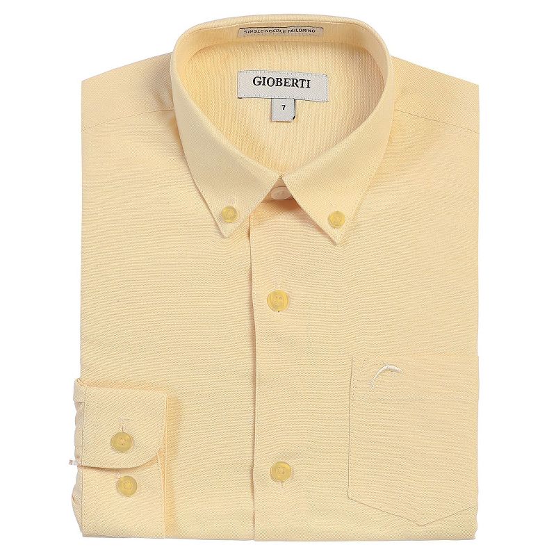 Gioberti Boy's Oxford Long Sleeve Dress Shirt