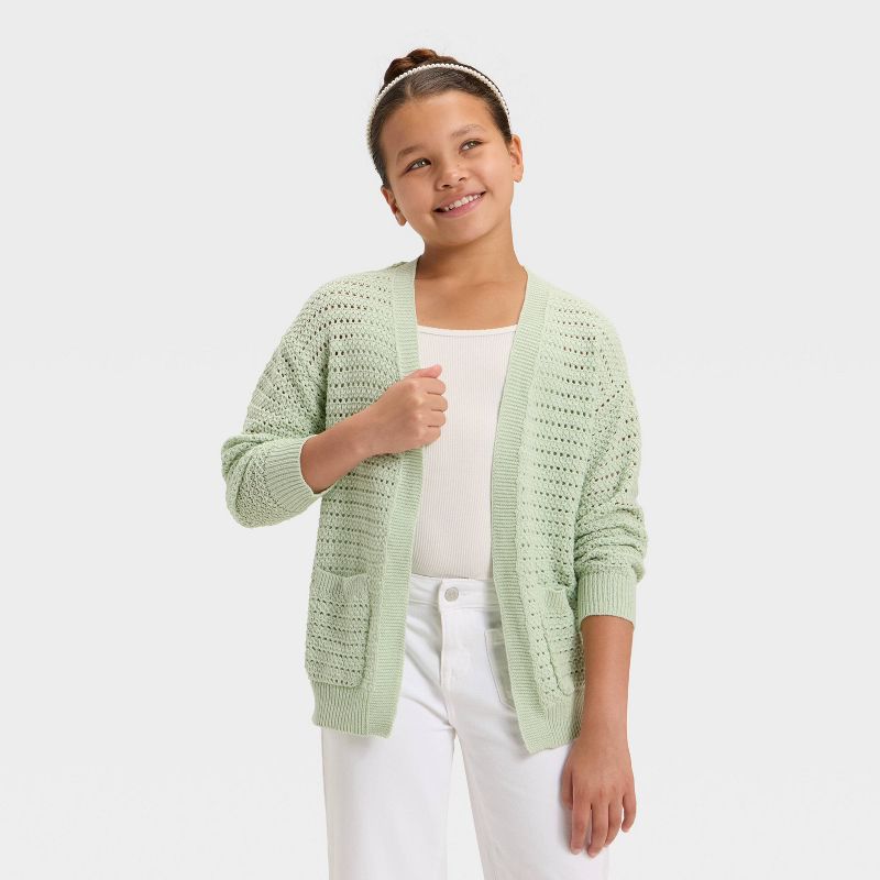 Girls' Pointelle Cardigan - Cat & Jack™