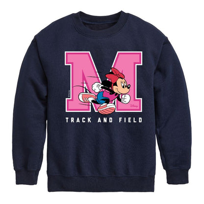 Boys' - Disney - Minnie Track And Field Graphic Long Sleeve Fleece Sweatshirt