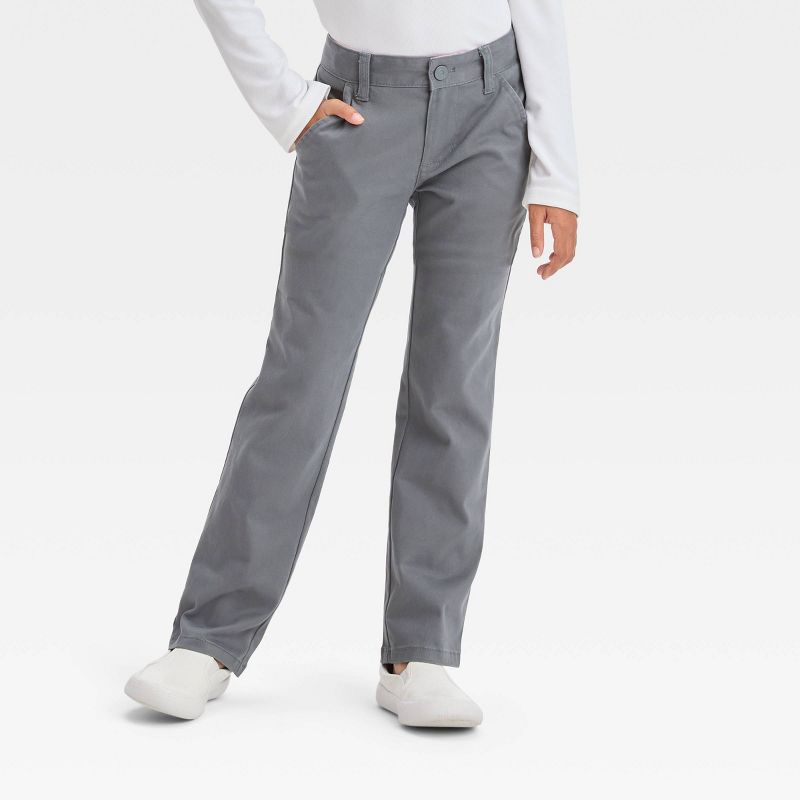 Girls' Straight Fit Uniform Pants - Cat & Jack™