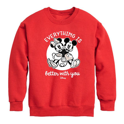 Boys' - Disney - Mickey & Friends Graphic Long Sleeve Fleece Sweatshirt