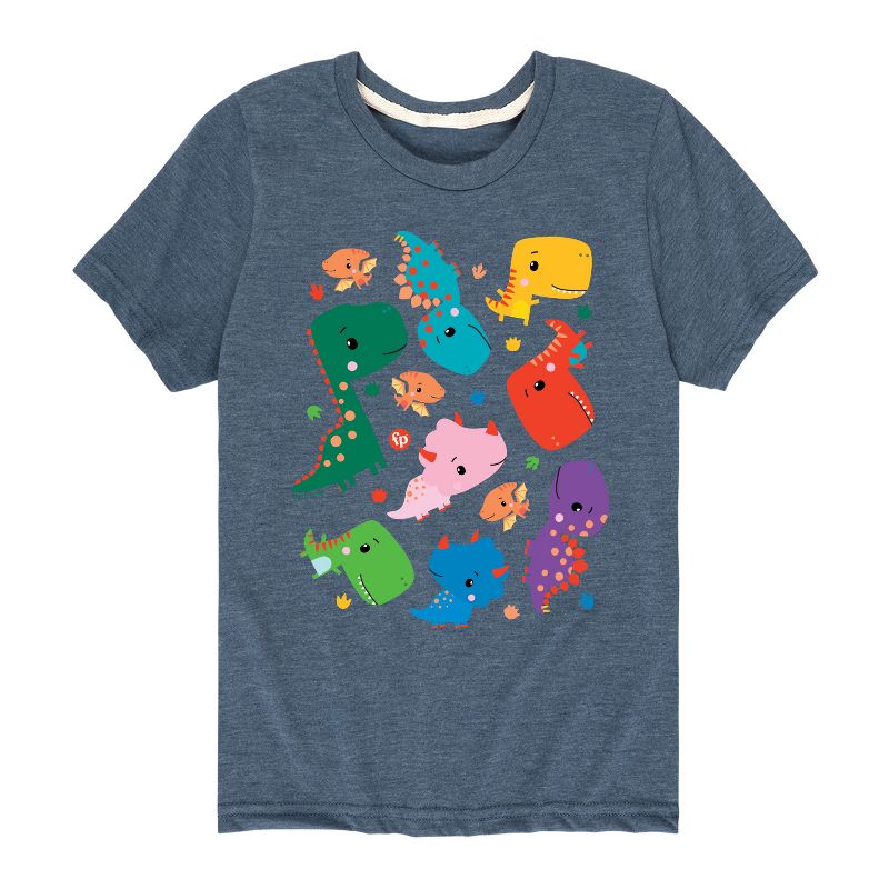 تي شيرت جرافيكي بأكمام قصيرة بنقشة ديناصور للأولاد من فيشر برايس