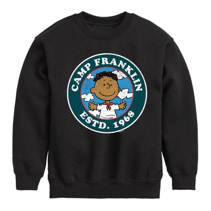 Boys' - Peanuts - Camp Franklin Graphic Long Sleeve Fleece Sweatshirt