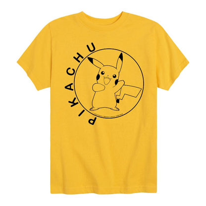 تي شيرت جرافيكي بأكمام قصيرة للأولاد - بوكيمون - هابي بيكاتشو