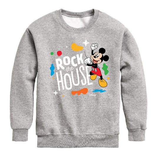 Boys' - Disney - Rock The House Graphic Long Sleeve Fleece Sweatshirt