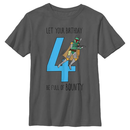 Boy's Star Wars Boba Fett 4th Birthday Full of Bounty T-Shirt