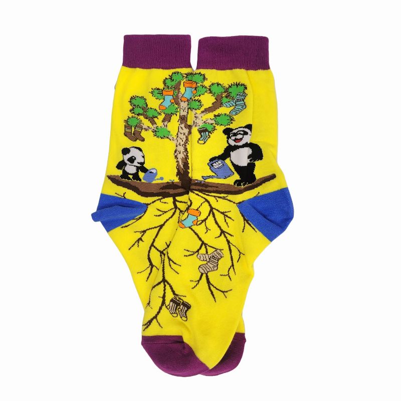Pandas Watering the Sock Joshua Tree from the Sock Panda (Women's or Tween Sizes)
